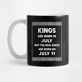 Birthday King White July 11 11th Mug